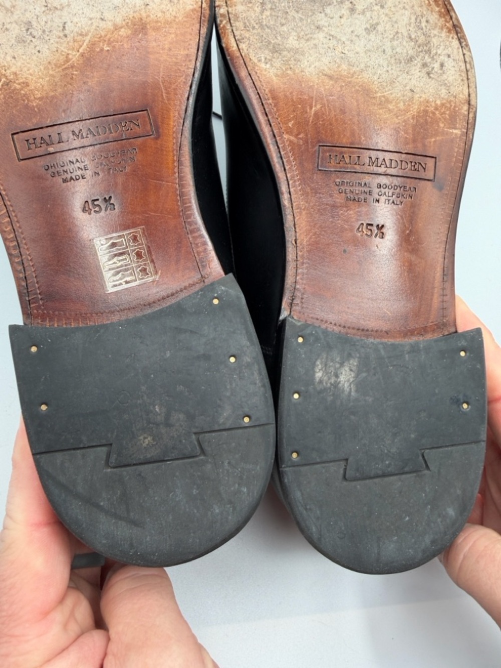 Hall Madden The Timeless Black Cap-Toe Oxford Dress Shoes Size 45.5(12.5 US) - Picture 11 of 12